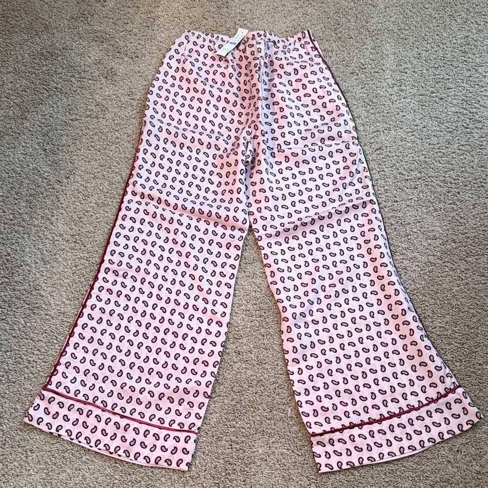 New J. Crew Pink Paisley Print Pants